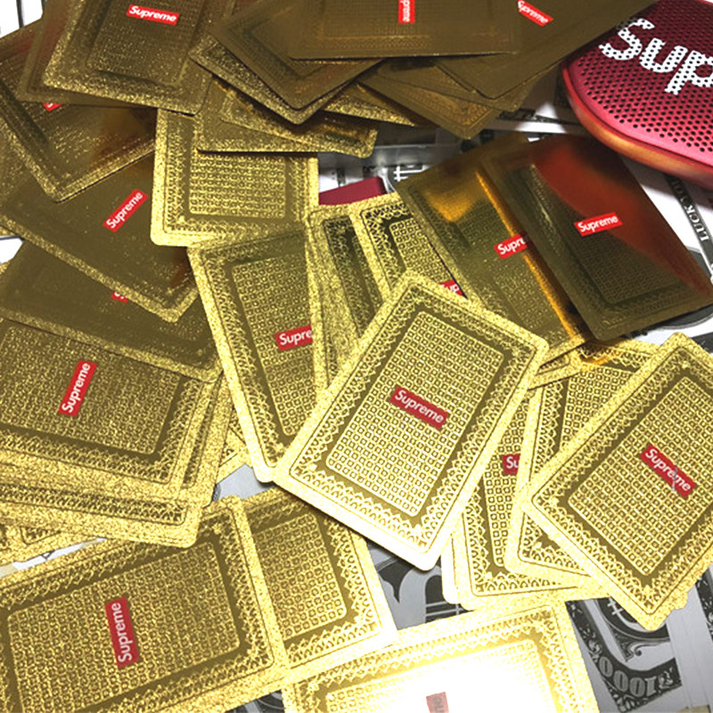 现货sup20fw开季 clear playing cards 透明扑克牌 塑料防水