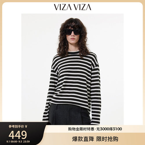 VIZAVIZAV型领毛针织衫