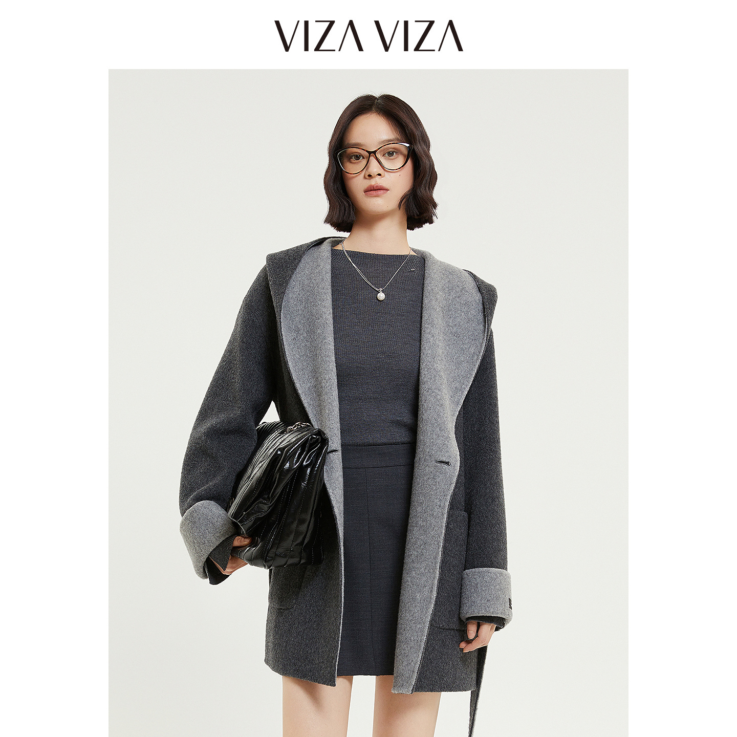 VIZAVIZA商务通勤毛呢外套