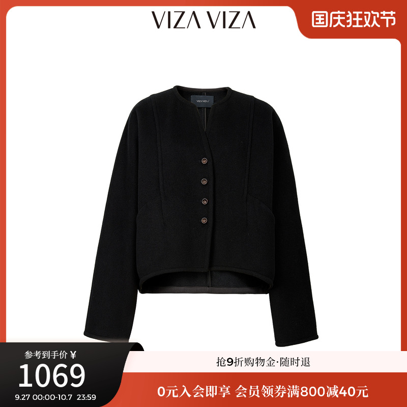 VIZAVIZA商务通勤毛呢外套