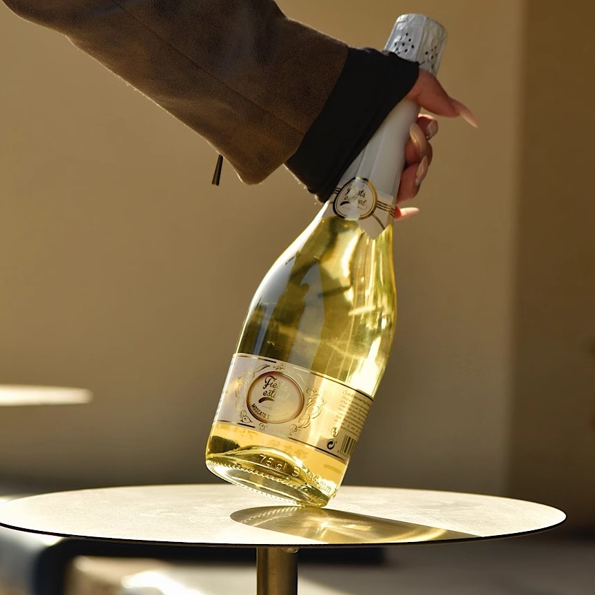 莫斯卡托起泡酒甜型白葡萄酒少女