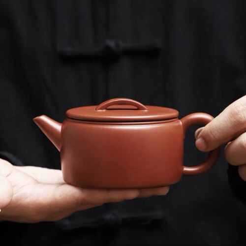 正宗宜兴汉瓦紫砂壶正品朱泥紫砂壶纯手工凤鸣紫砂泡茶壶高档茶具