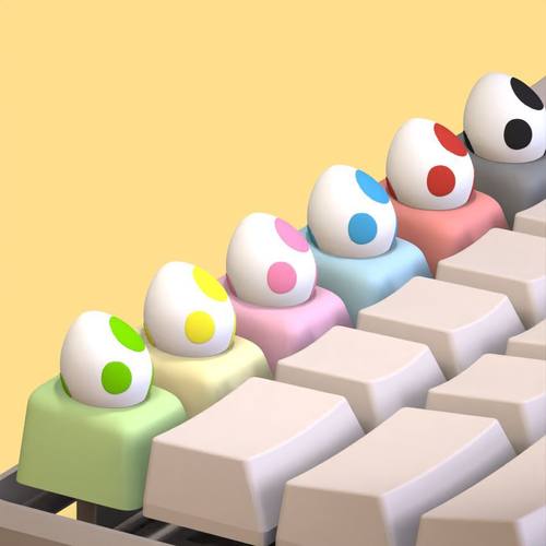 创意个性键帽耀西的蛋键盘