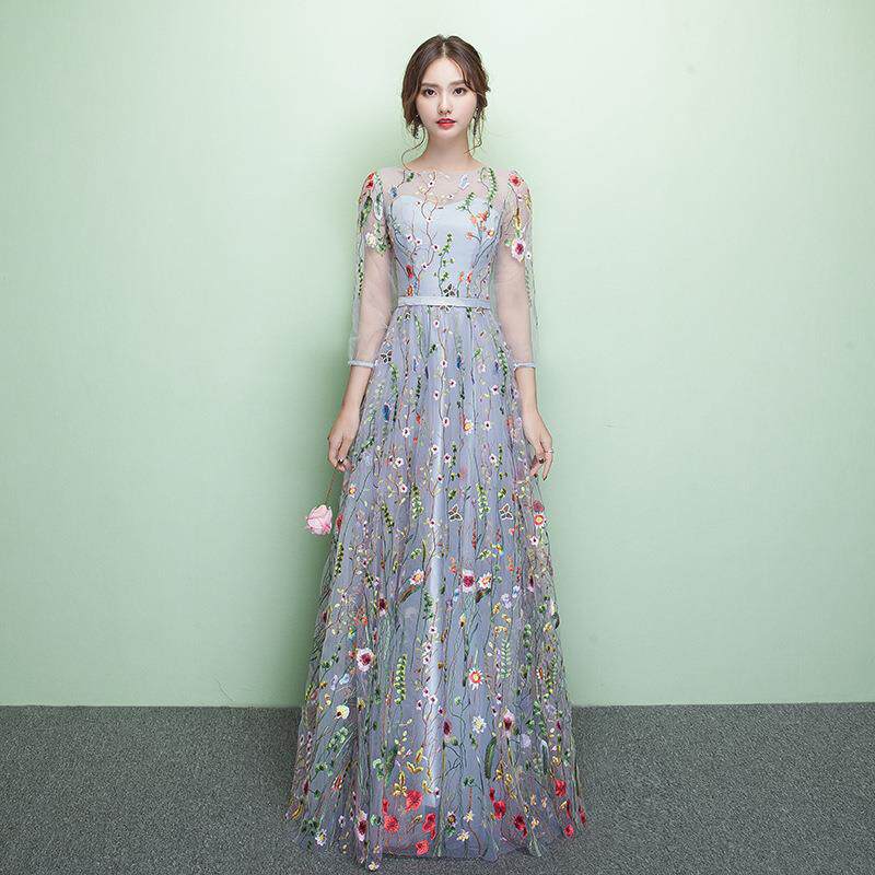仙气晚礼服2025新款长款修身宴会伴娘服连衣裙女洋装小礼服仙气质