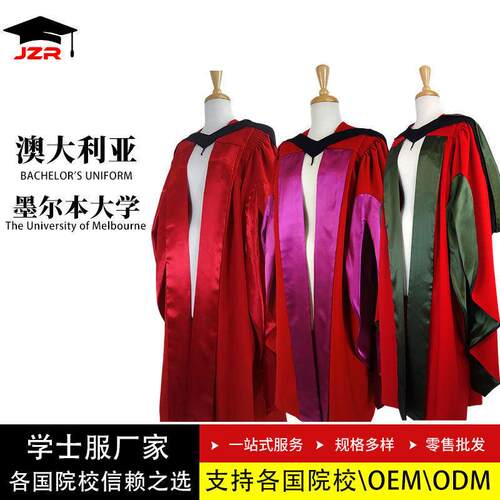 澳大利亚学士服墨尔本大学梭织博士服硕士服亚马逊爆款学士服工厂