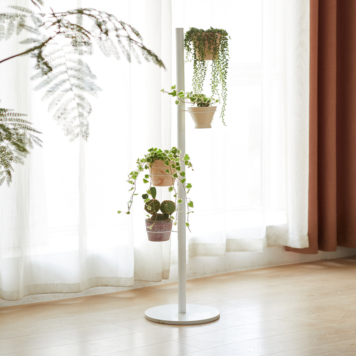 花架客厅落地式阳台多层花盆托架