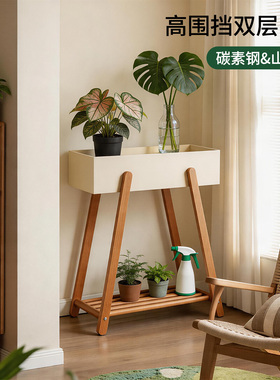 实木落地式花架客厅绿萝花盆托架阳台简约绿植盆栽多层植物摆放架