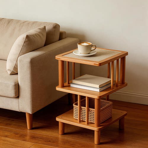 【送货上门】全实木多层小边几