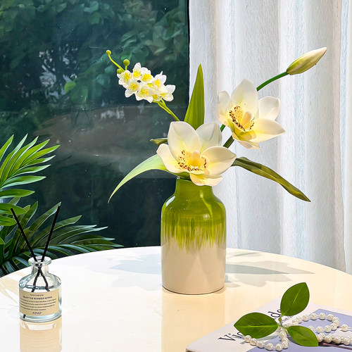 成品花束~奶油风仿真花桌面摆件