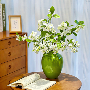 高档千里香仿真花摆件插花客厅电视柜摆花假花花束高端绢花装饰