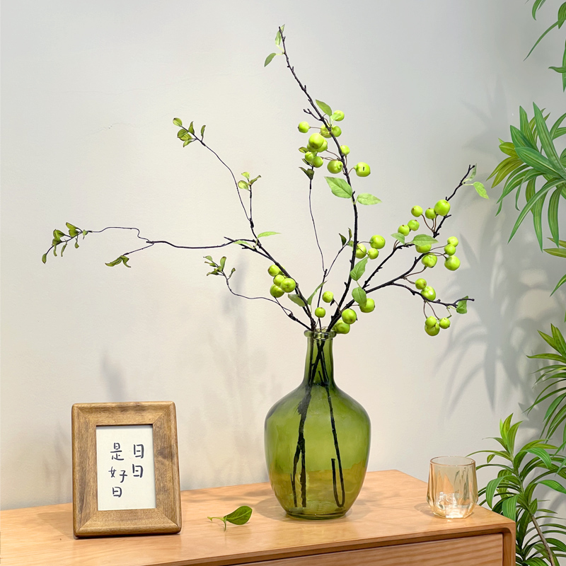 假花餐桌高端小苹果装饰品轻奢