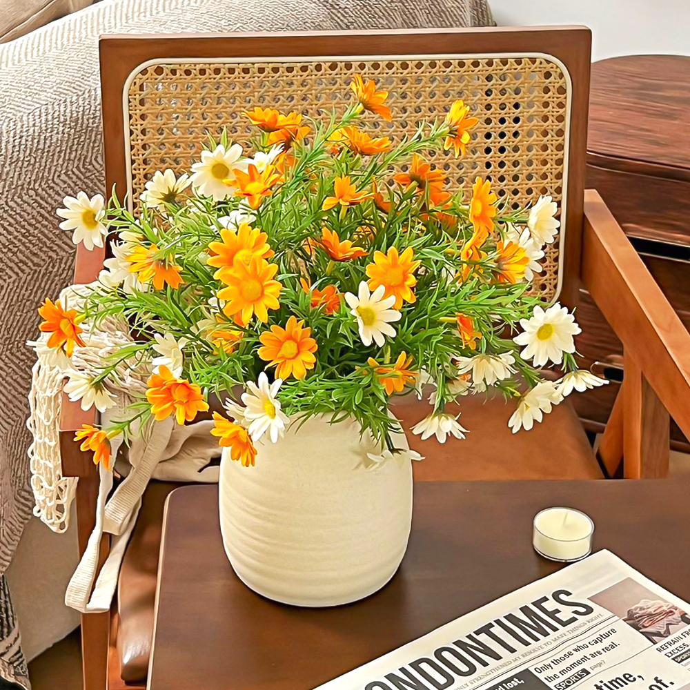 玄关装饰花艺摆件洋甘菊餐桌摆件