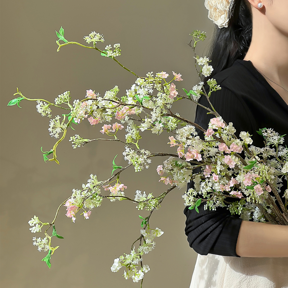 北夏家居-雪柳假花仿真花摆设