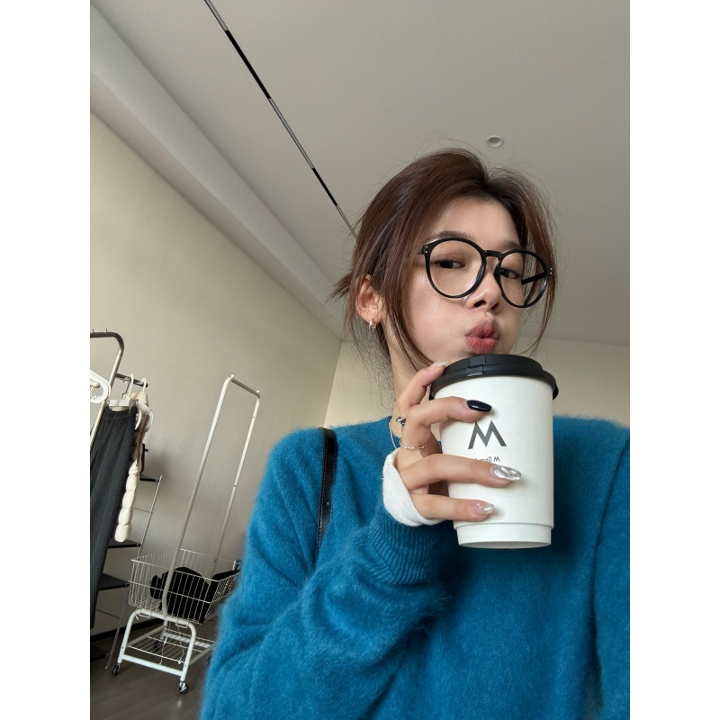 JMHHLL拉绒羊毛无缝一体套头毛衣