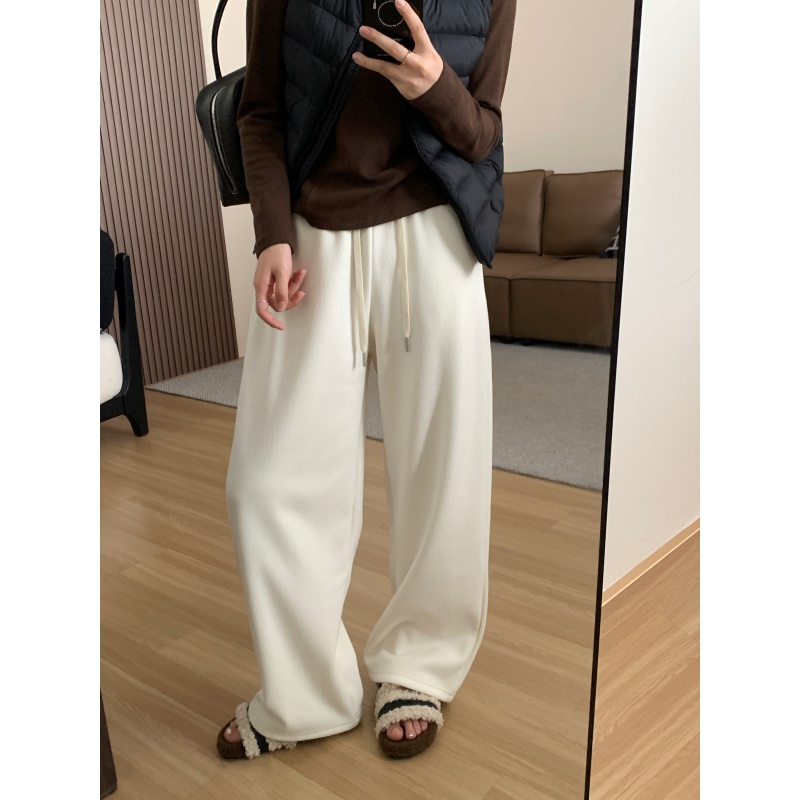 JMHHLL柔软加绒雪花酥阔腿裤