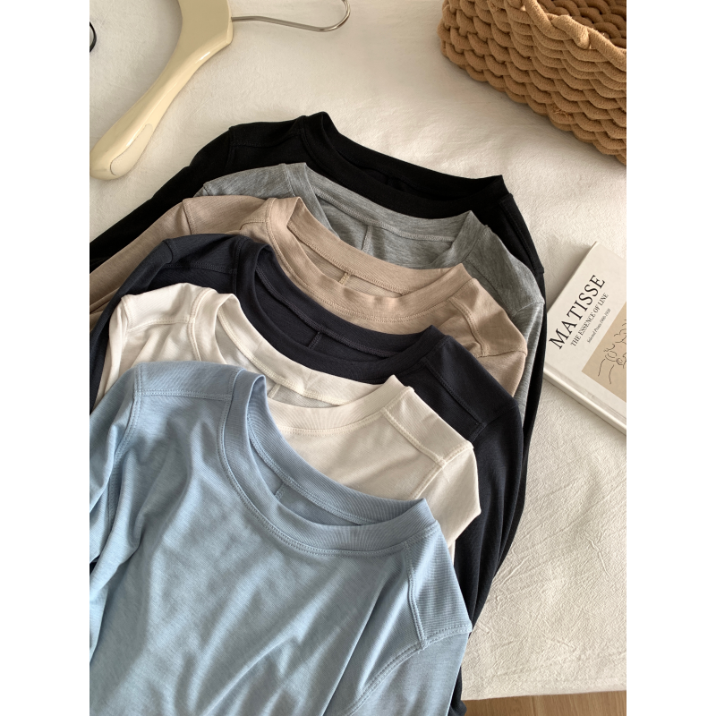 JHMMLL天丝羊毛显瘦长袖T恤