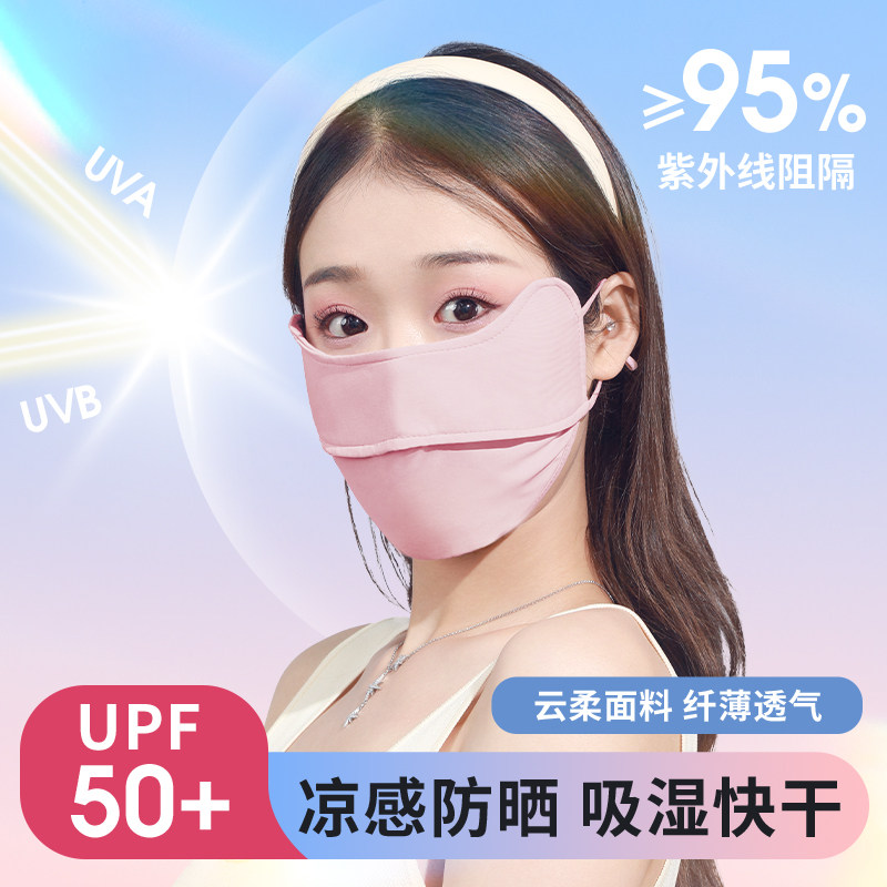 防晒护眼角冰丝口罩透气时尚图片