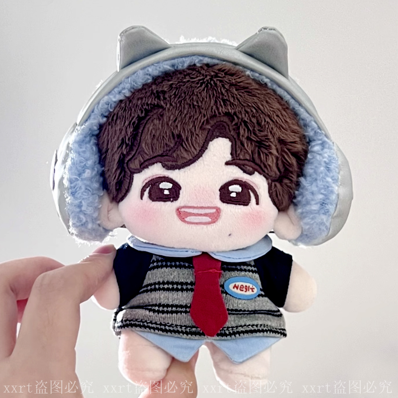 10cm棉花娃娃衣服学院风衬衫领结