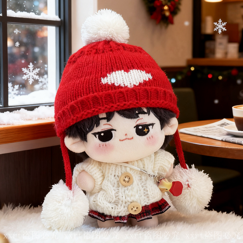 10cm冬季毛衣帽子裙子套装