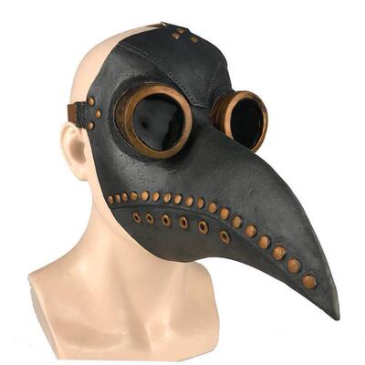 Funny Medieval Steampunk Plague Doctor Bird Mask Latex