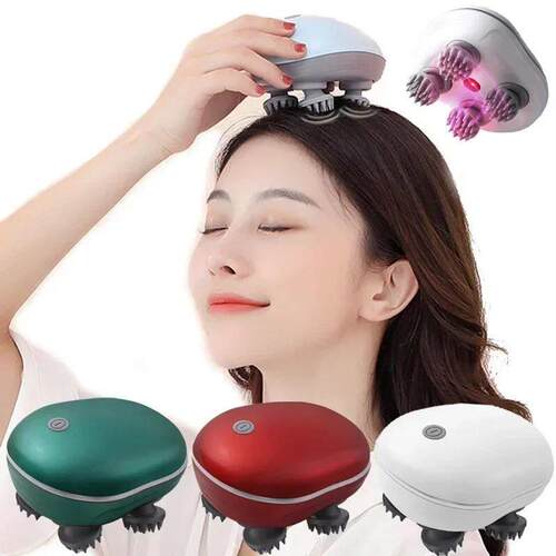 Electric Scalp Head Massager Red Light Therapy Antistress Re