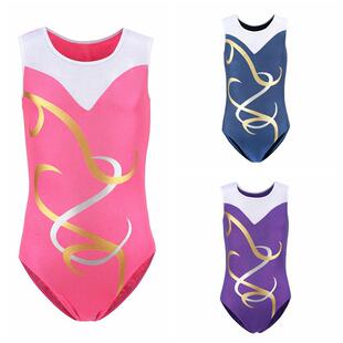 5-14Y Gymnastics Dancesuit Dress for Girls Sleeveless Gradie