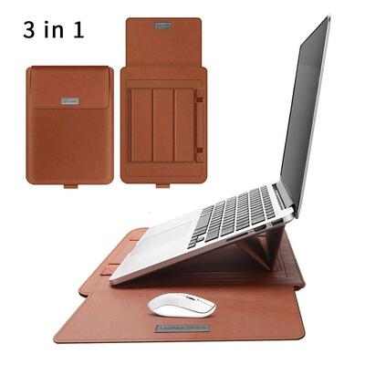 3 in1 Laptop Bag Case for Macbook Air Pro PU Leather 13/14/1