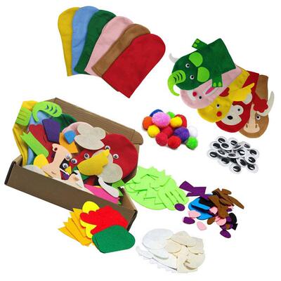 Hand Puppet DY Craft Felt Cartoon Sewng Set Role-Play Part