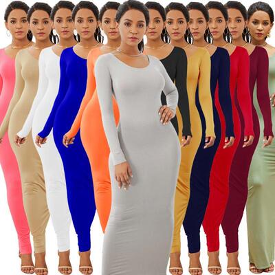 women dress long bodycon dresses fashion slim party dress