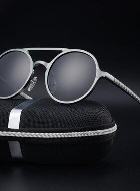 thewangs studioRound Polarized sunglasses for men Aluminum