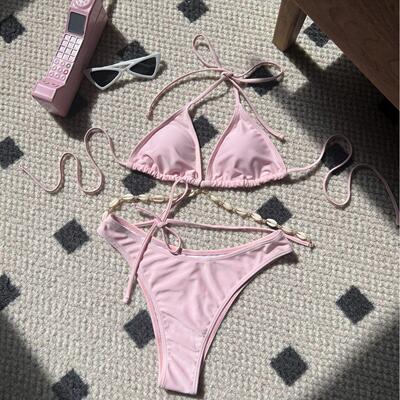 Plain Sexy Shell Chain Swimsuit Swimsuit Bikini Bikini