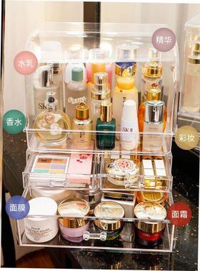 Portable Transparent Makeup Organizer Storage Box Acrylic 1