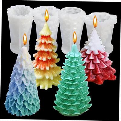 3D Christmas Tree Candle Silicone Mold DIY Christmas Candle