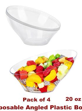 Disposable Angled Plastic Bowls Round Medium Serving Bowl