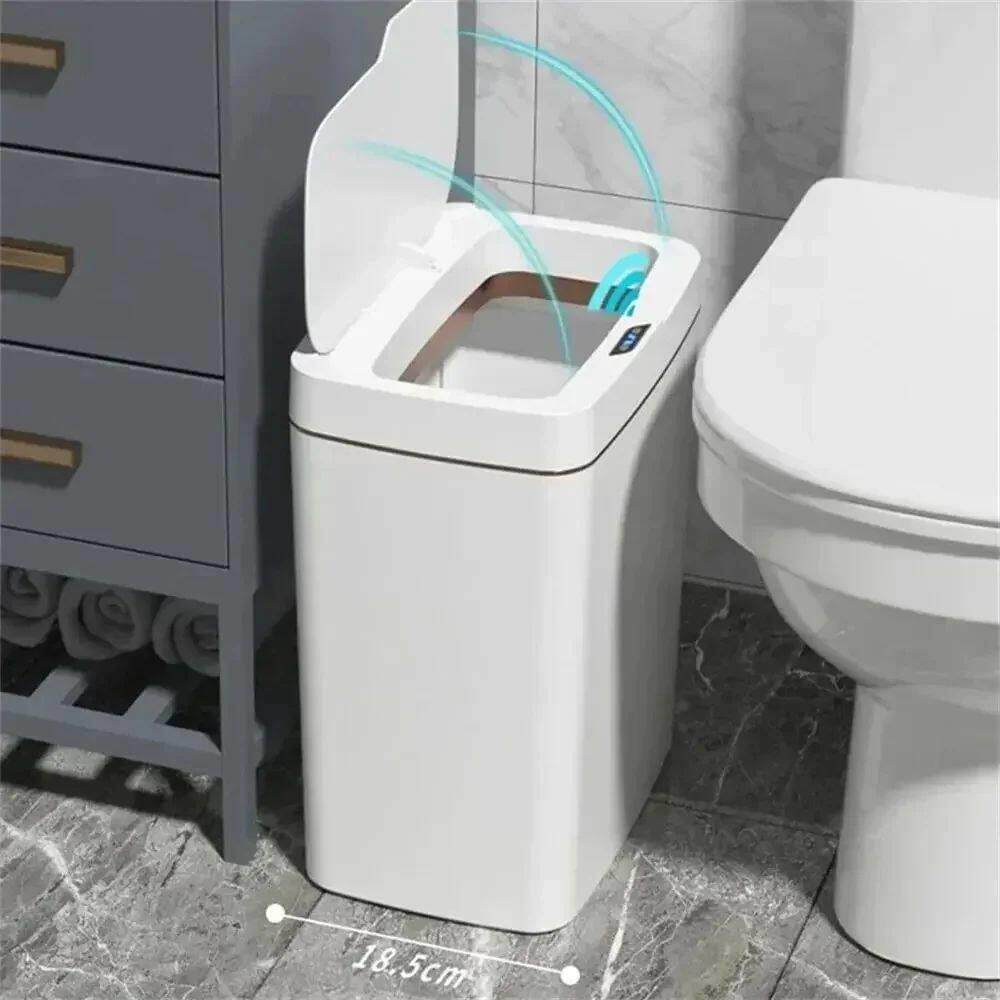 Smart Bathroom Trash Can Automatic Bagging Electronic Trash