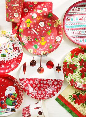 Christmas paper plates Paper cups disposable dinner plates N