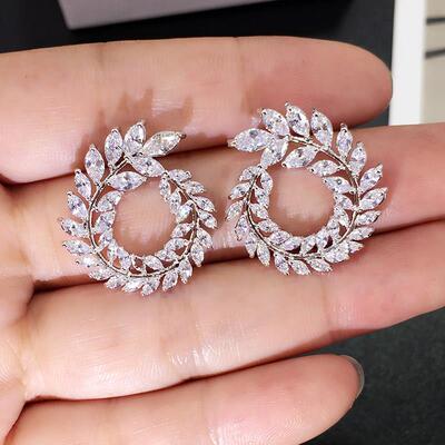 XIYANIKE 10 Colors Rhinestone Statement Earrings 2019 Geomet