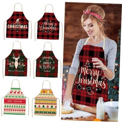 Linen Merry Christmas Apron Christmas Decorations for Home