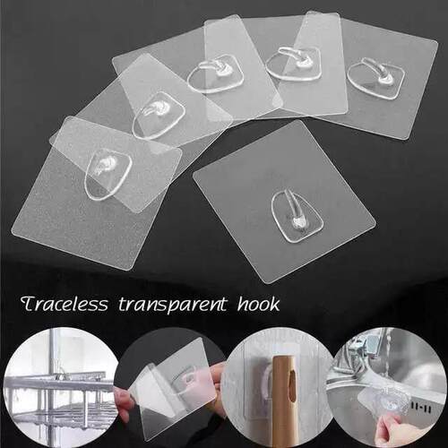 transparent strong self adhesive door wall hangers hooks