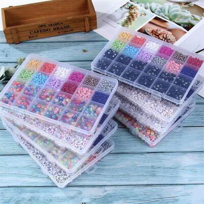 Glass Seed Letter Beads Set Box For Bracelet Jewelry Making