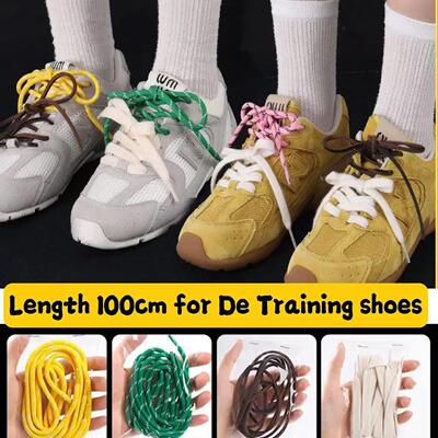 Length 100cm DIY Freedly Round Leather Colorful MIU Shoelace