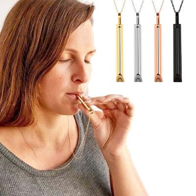 C9GF Anxiety Whistle Necklace,Natural Anxiety Relief,Meditat