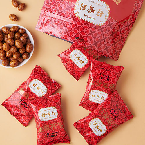 好嘴到鱼皮花生独立包装零食看球