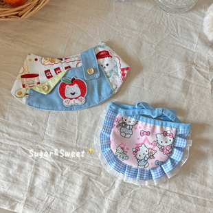 狗狗围兜猫咪口水巾可爱公主芭比童话围脖宠物配饰布偶英短小型犬