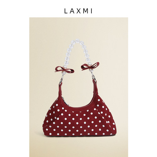 laxmi2025红色三角包波点腋下包