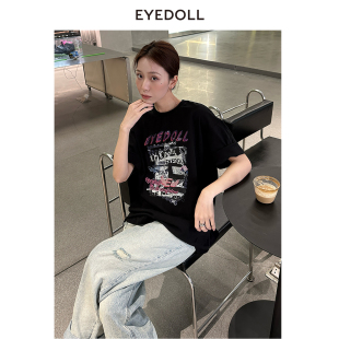 新款 EYEDOLL 24春季 百搭潮流基础T恤 商场同款 简约宽松时尚