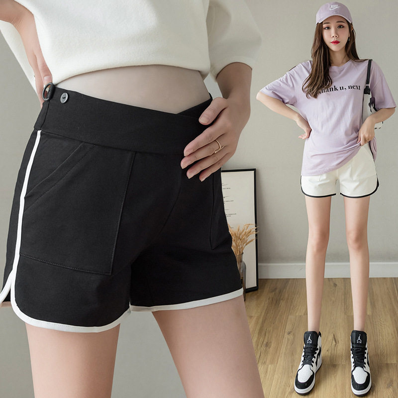 孕妇短裤夏季时尚外穿潮妈安全运动打底裤孕妇装春夏薄款2023夏装