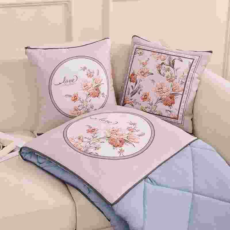 新款针织数码印花水洗抱枕被 汽车沙发靠垫被子两用办公室空调被属于什么档次？