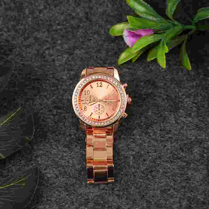 石英手表空心钢带手表时尚商务多种颜色中性简约石英手表厂家