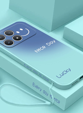 适用小米POCOF8Pro手机壳POCO F8Por渐变微笑硅胶5G全包防摔保护套MiPOCOF男F8p女P0C0F8Pr0新款XiaoMi外壳